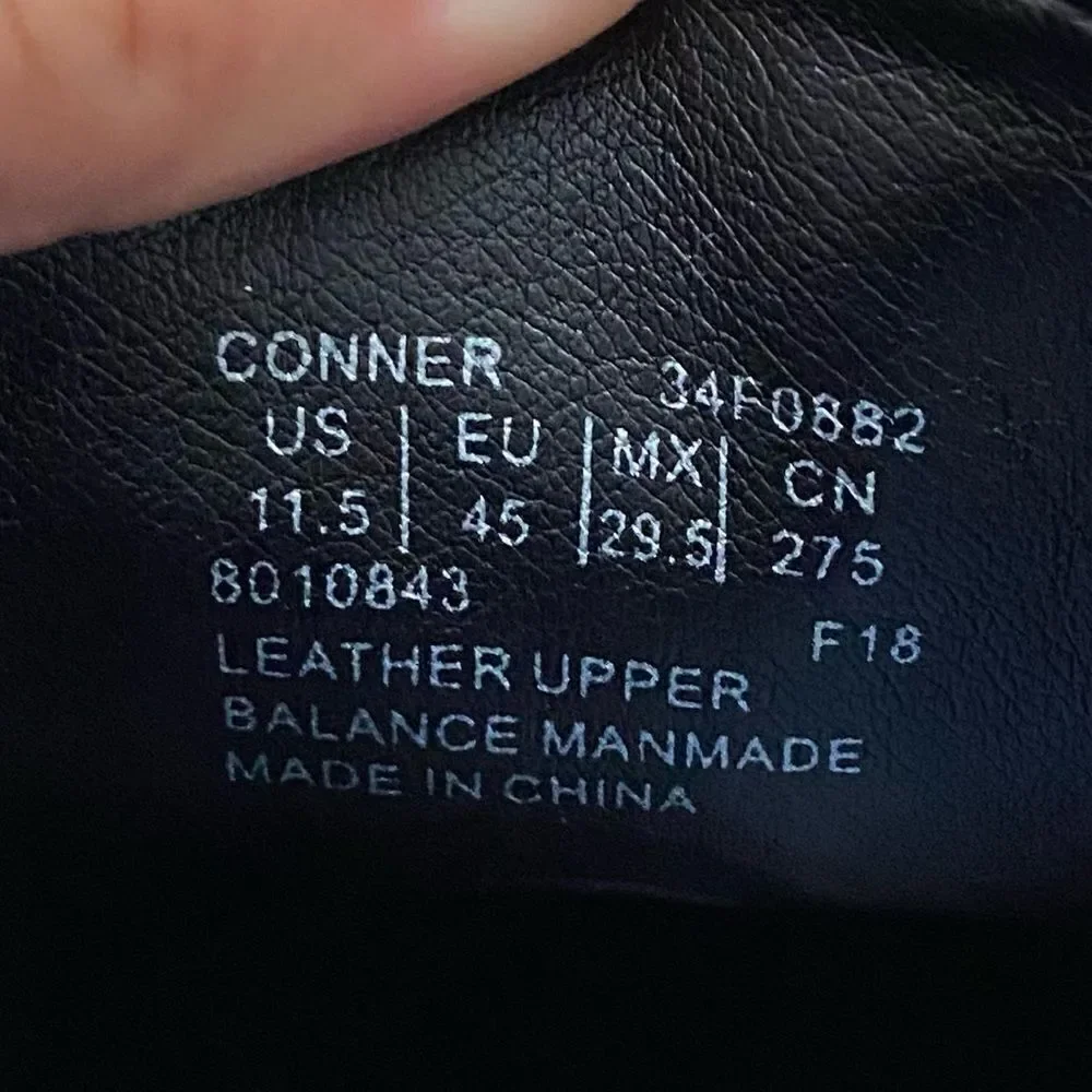 Calvin Klein Conner Small Tumbled Oxford Black Shoe CapToe Size 11.5